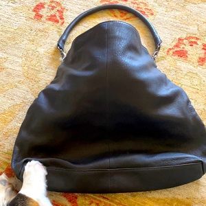 J.Jill Black Leather Tote Shoulder bag